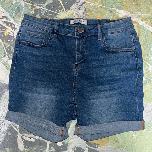 Oak & Poppy Denim Shorts Women’s size 6 - Picture 1 of 4